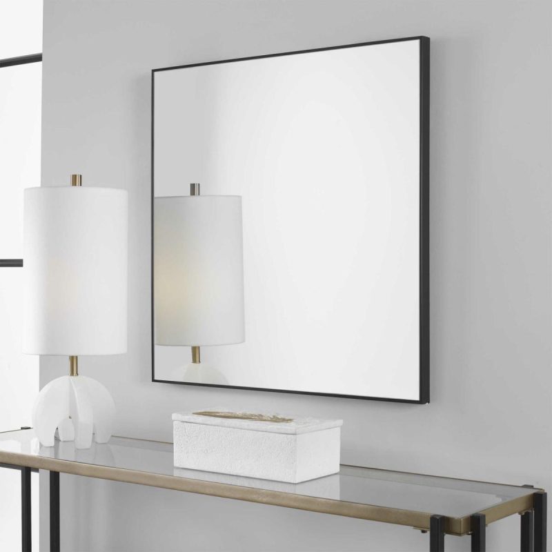 Square |  Alexo Square Mirror, Black