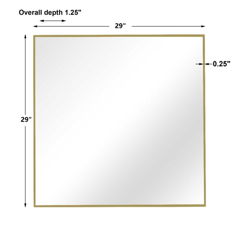 Square |  Alexo Square Mirror, Gold