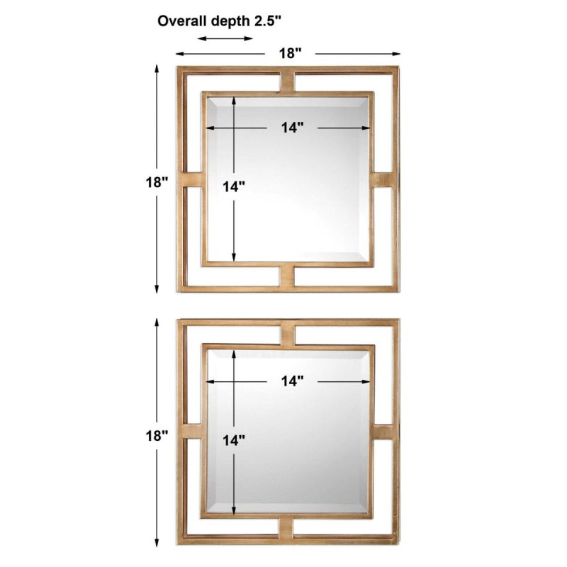 Square |  Allick Square Mirrors, S/2