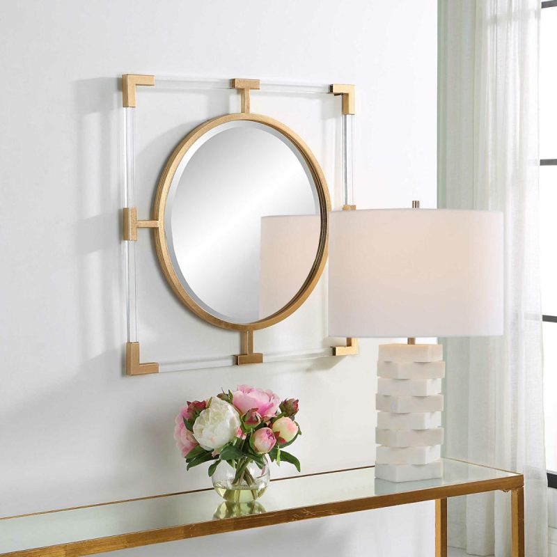 Square |  Balkan Small Mirror, Gold