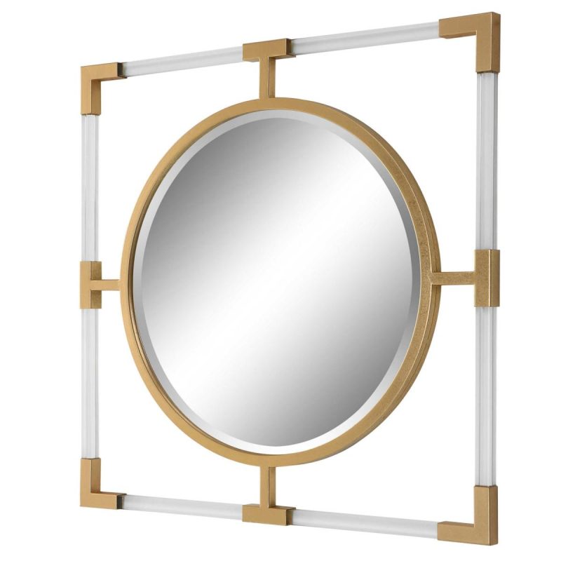 Square |  Balkan Small Mirror, Gold