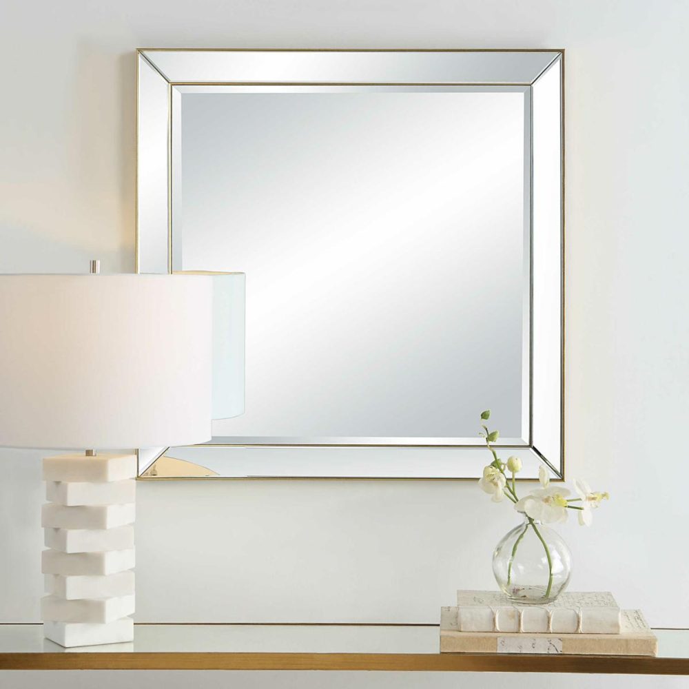 Square |  Lytton Square Mirror, Gold