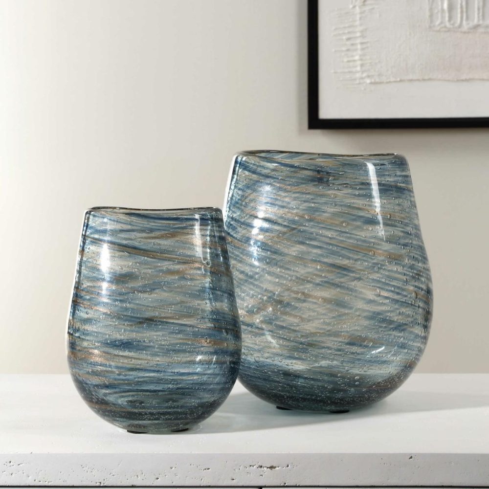 Vases-Urns-Finials |  Aurora Swirl, Vases, S/2