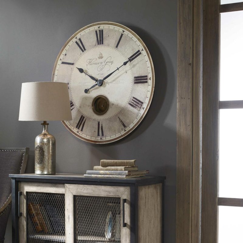 Wall Clocks |  Harrison Gray 30″ Wall Clock