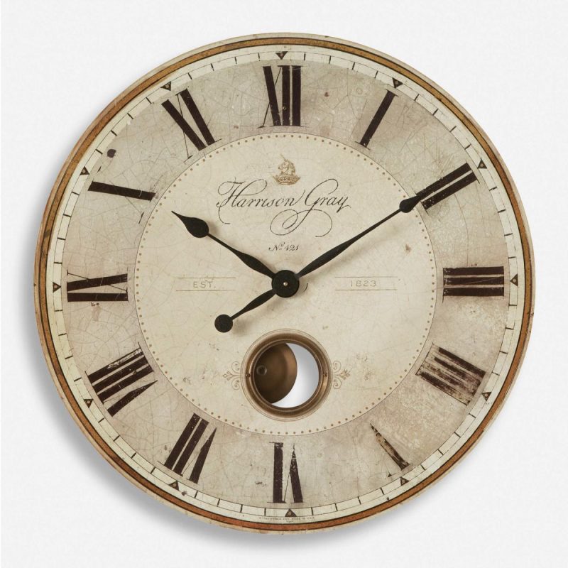 Wall Clocks |  Harrison Gray 30″ Wall Clock