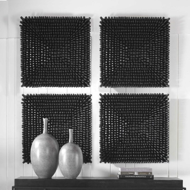 Wood Wall Decor |  Portside Wood Wall Panel, Black