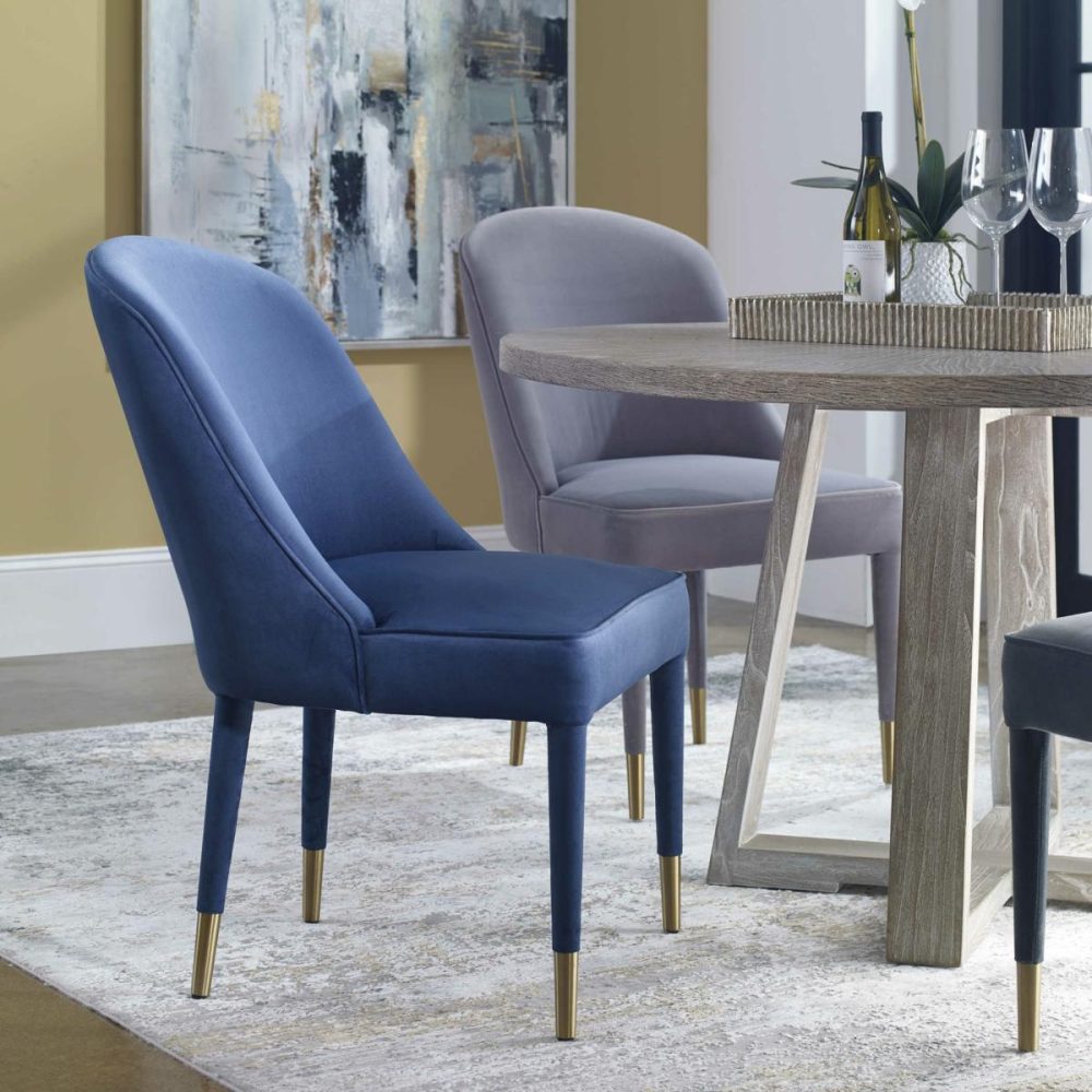 Chairs-Sofas |  Brie Armless Chair, Sapphire, 2 Per Box, Priced Each