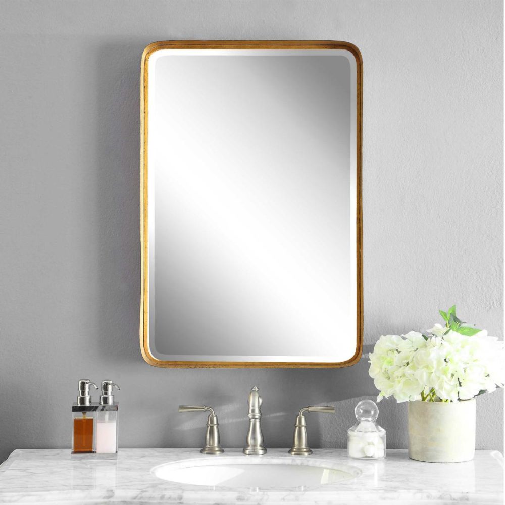 Rectangular |  Crofton Vanity Mirror, Gold