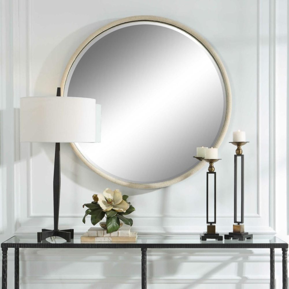 Round |  Ranchero Round Mirror, White